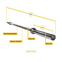7 ft. Premium Olympic Power Bar-Chrome - Buy & Sell Fitness